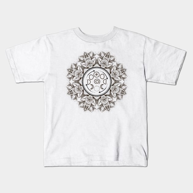 Lotus Mandala 23 Kids T-Shirt by Olga Berlet